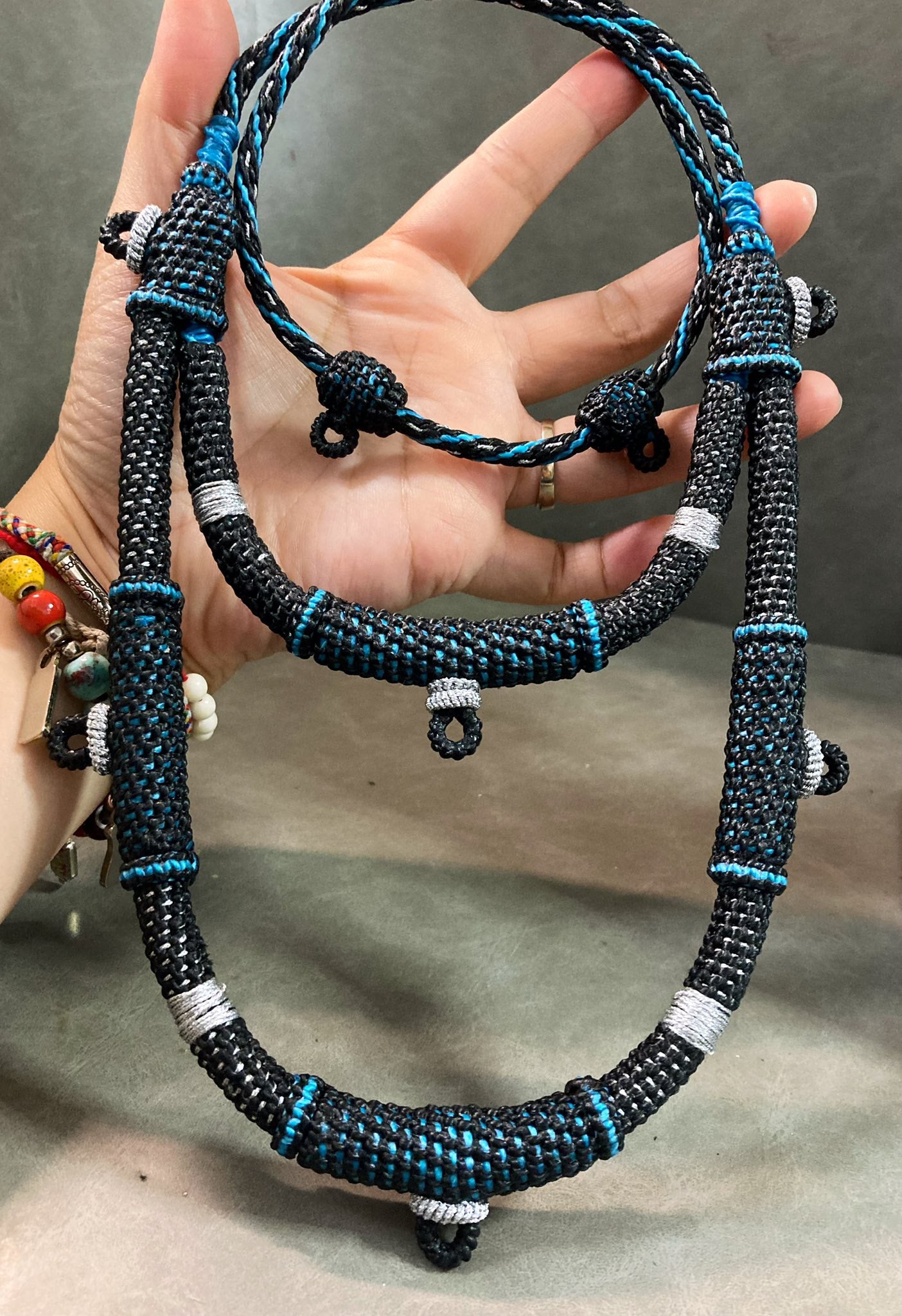 前6後2(冷色系)蠟繩佛牌鏈