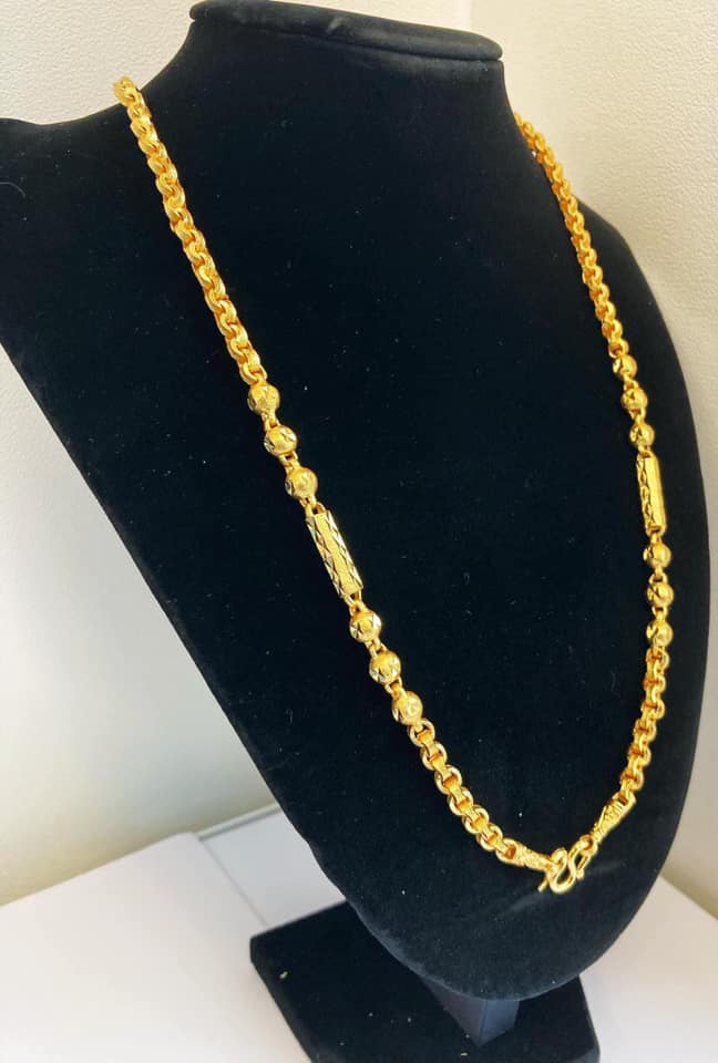 24K鍍金單掛佛牌鏈