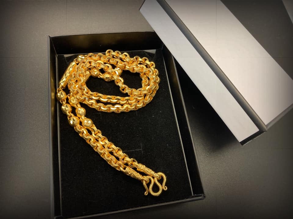 24K鍍金單掛佛牌鏈