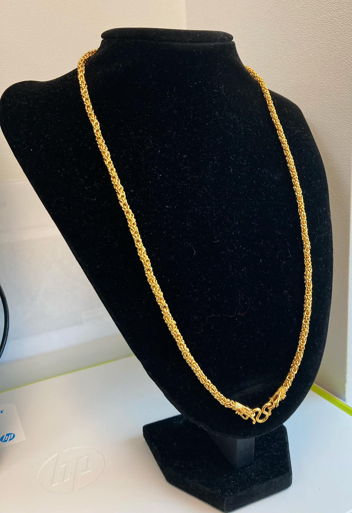 24K鍍金龍頭佛牌鍊