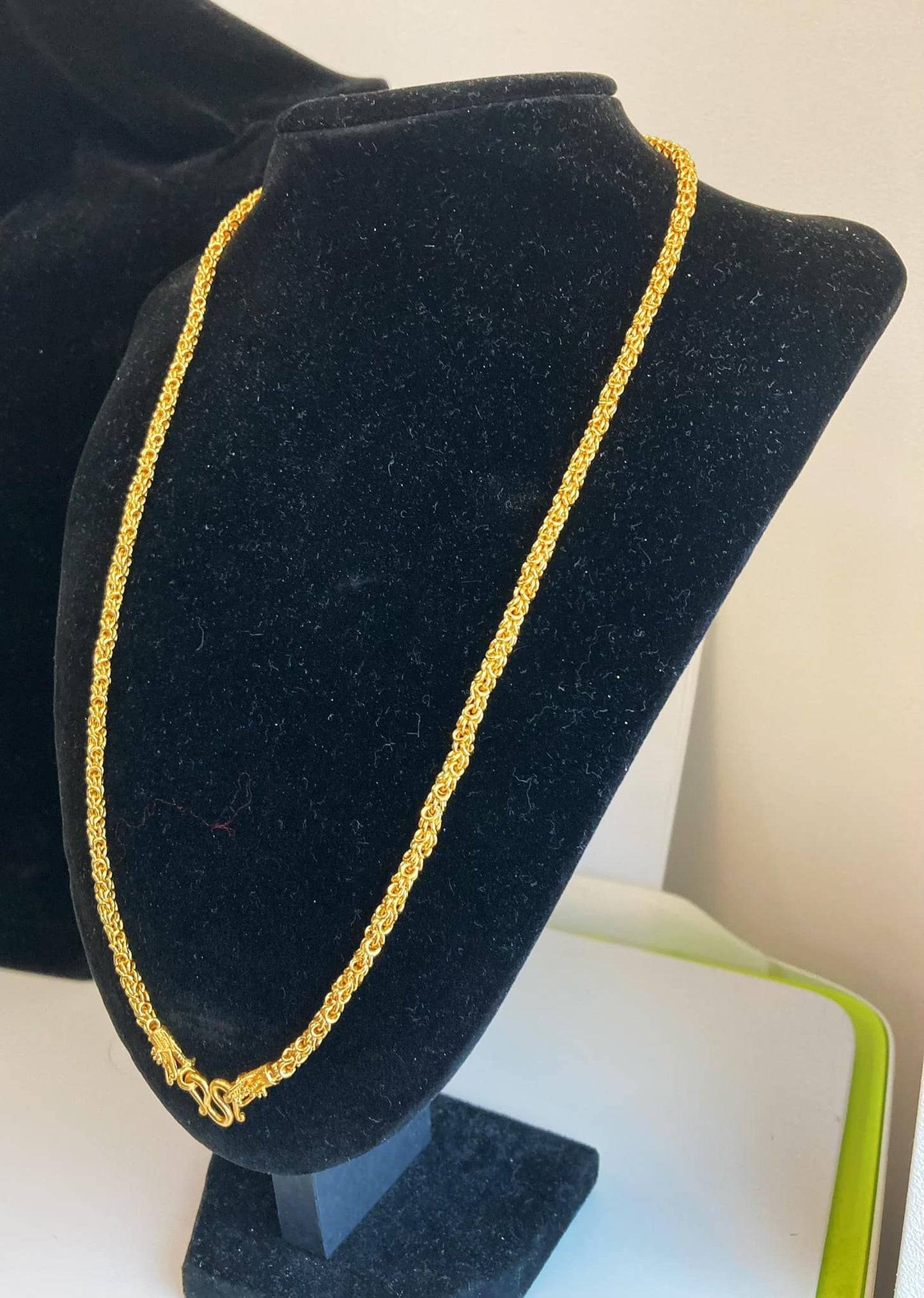 24K鍍金龍頭佛牌鍊