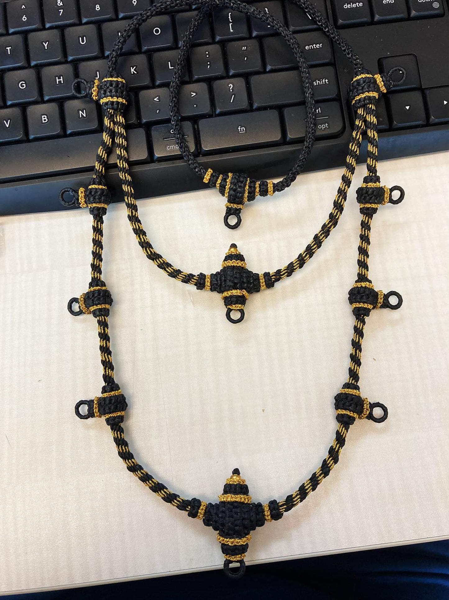 11掛雙層蠟繩佛牌繩