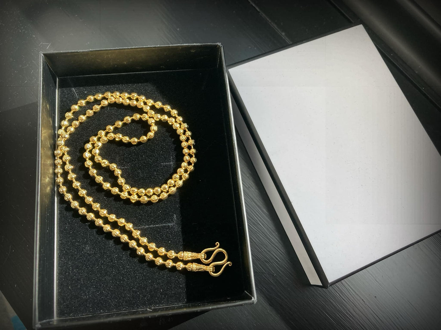 不銹鋼24K鍍金珠鏈
