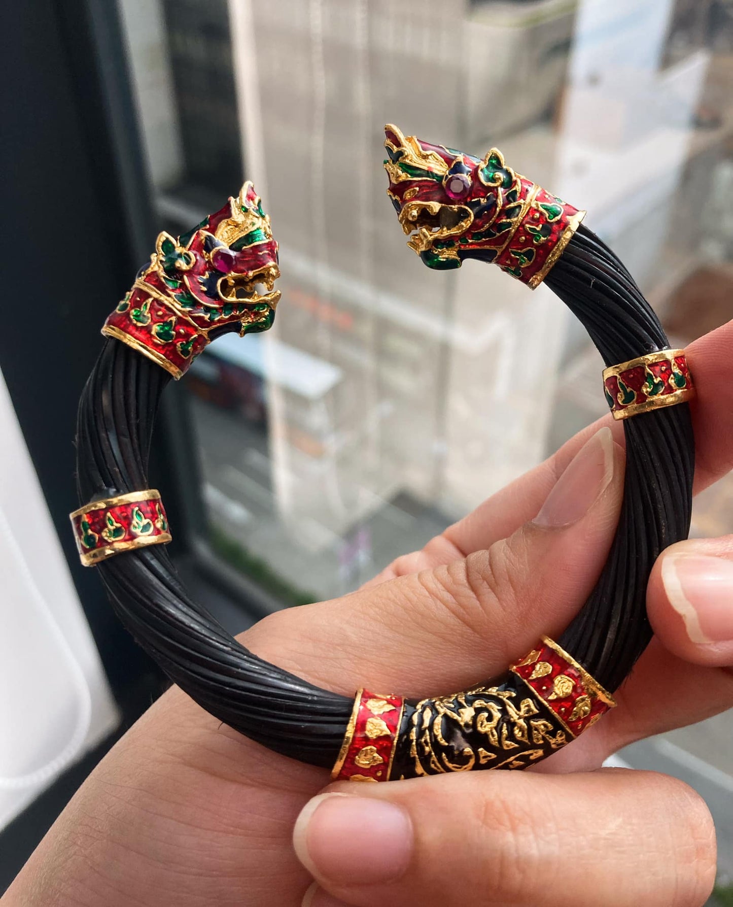 黑象尾毛龍頭手鐲