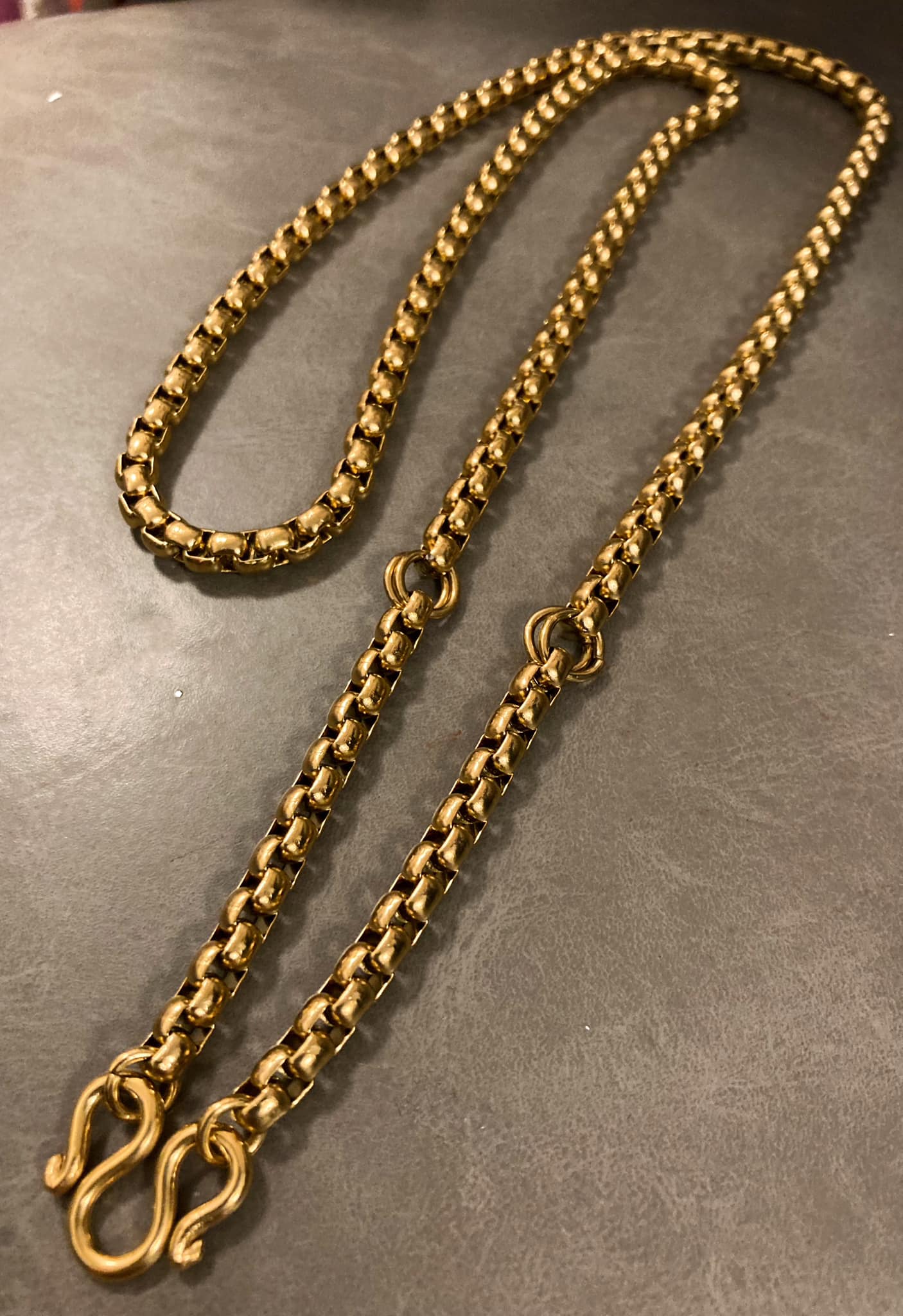 3掛不銹鋼金佛牌鍊