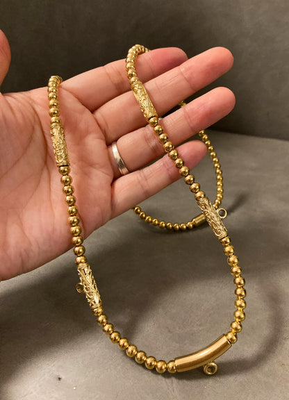 3掛不銹鋼鍍金佛牌鍊
