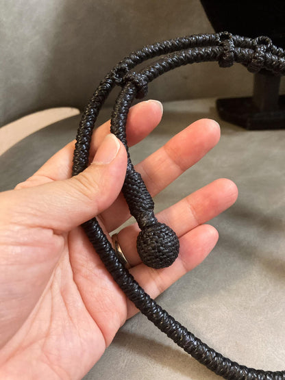 粗身佛牌蠟繩腰帶