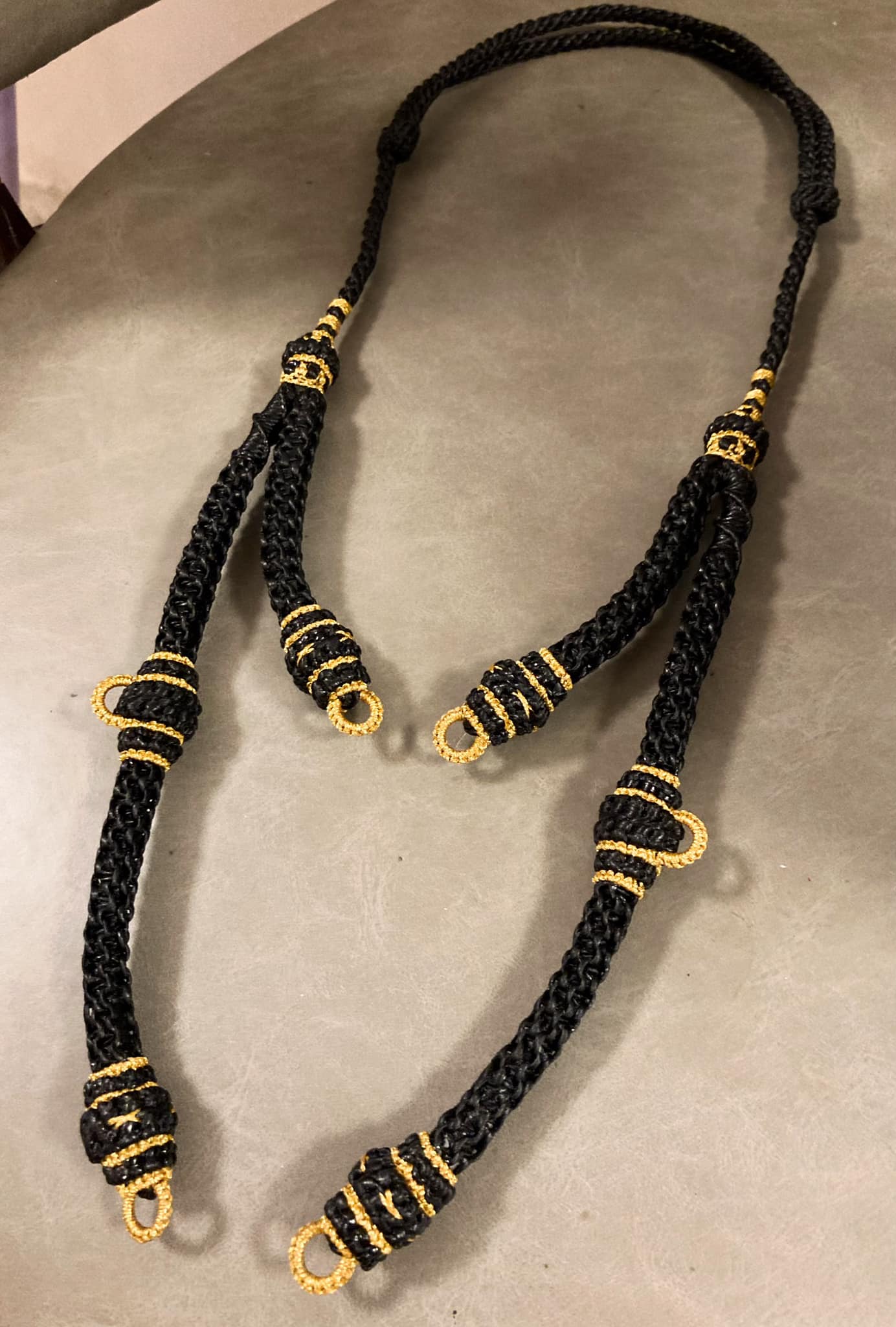 前4掛開口蠟繩伸縮佛牌鏈（顏色可自定）