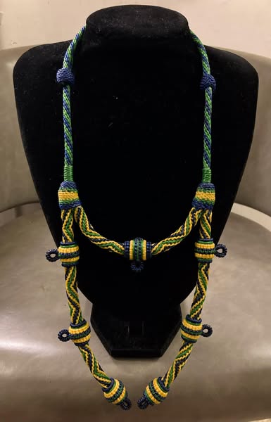 前6後雙層開口蠟繩佛牌鏈