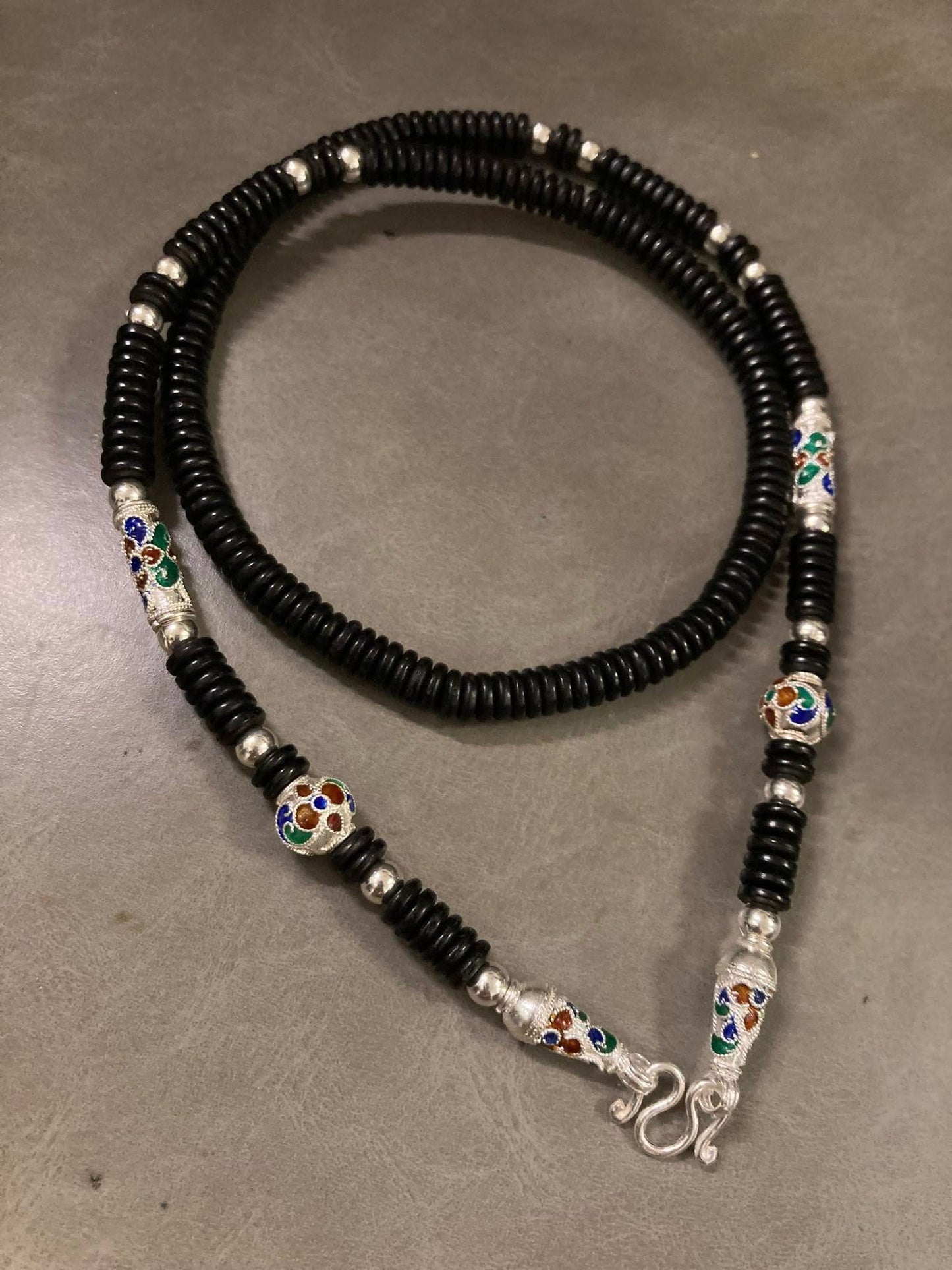 90銀單掛椰殼佛牌鏈