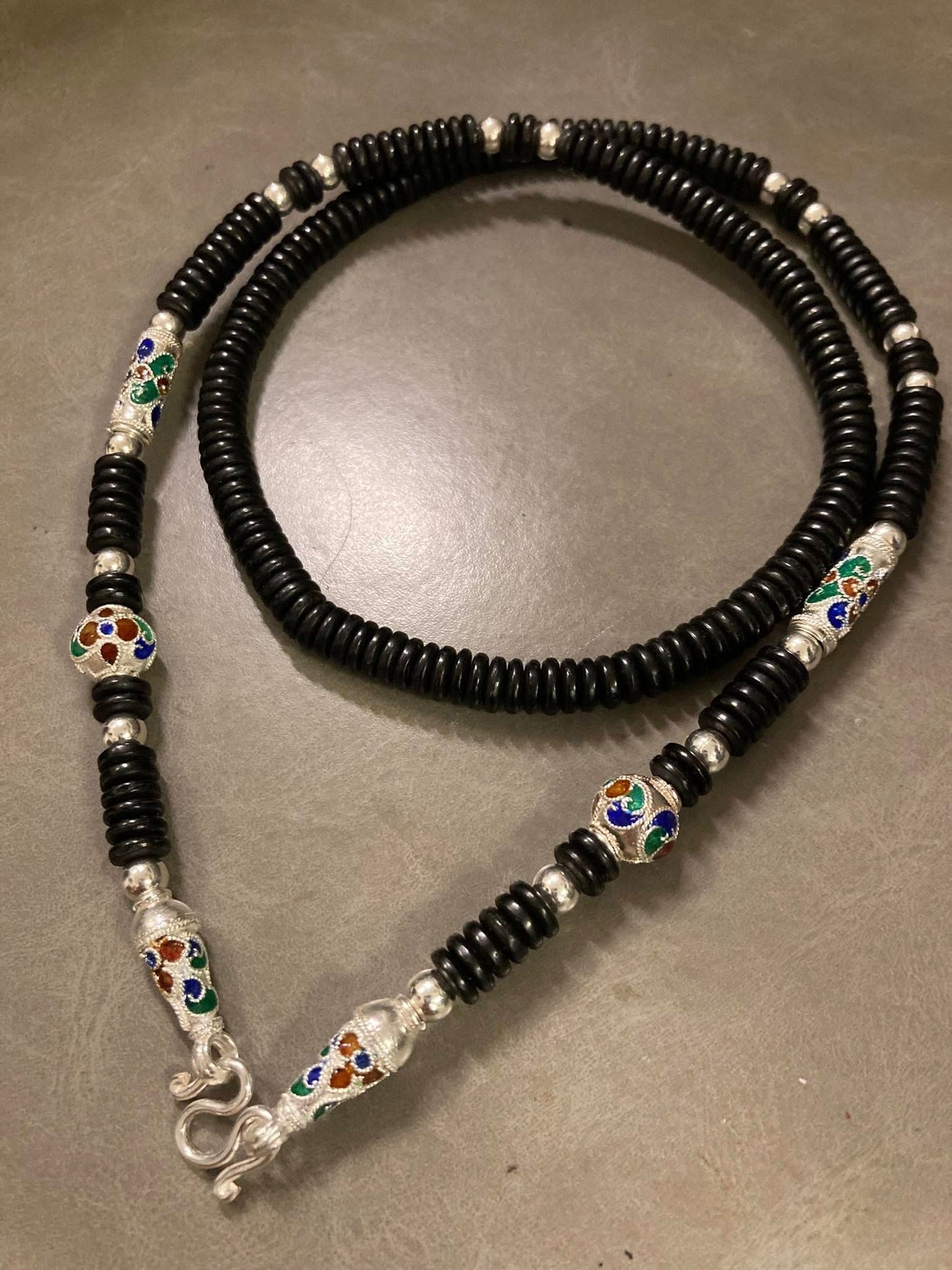 90銀單掛椰殼佛牌鏈