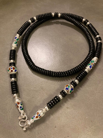 90銀單掛椰殼佛牌鏈
