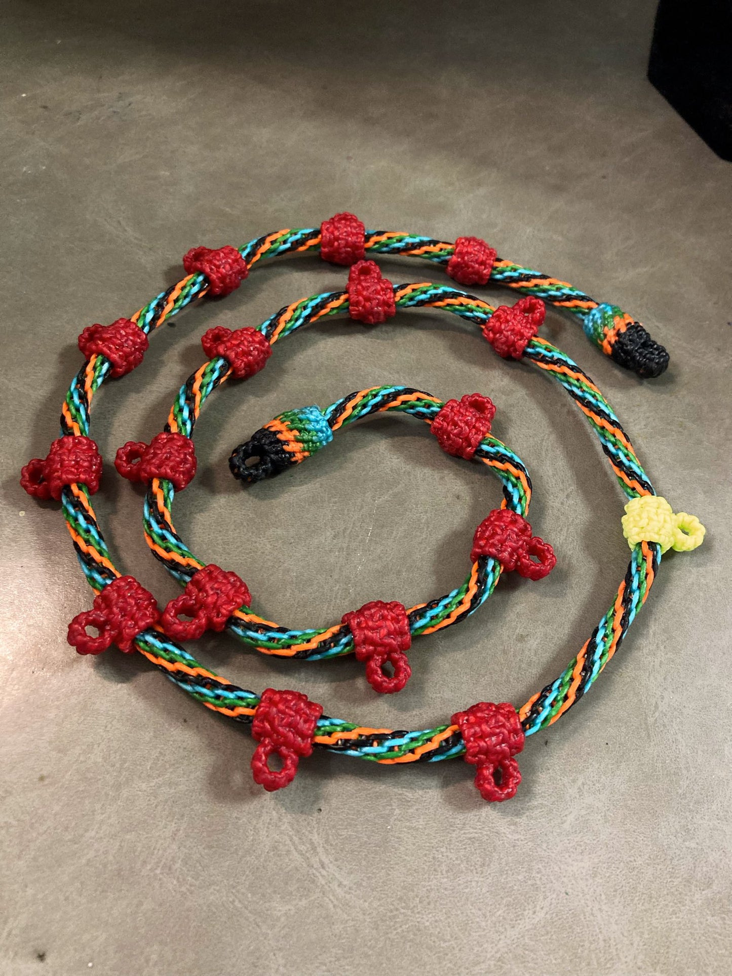 前17掛開口連後掛蠟繩佛牌鏈