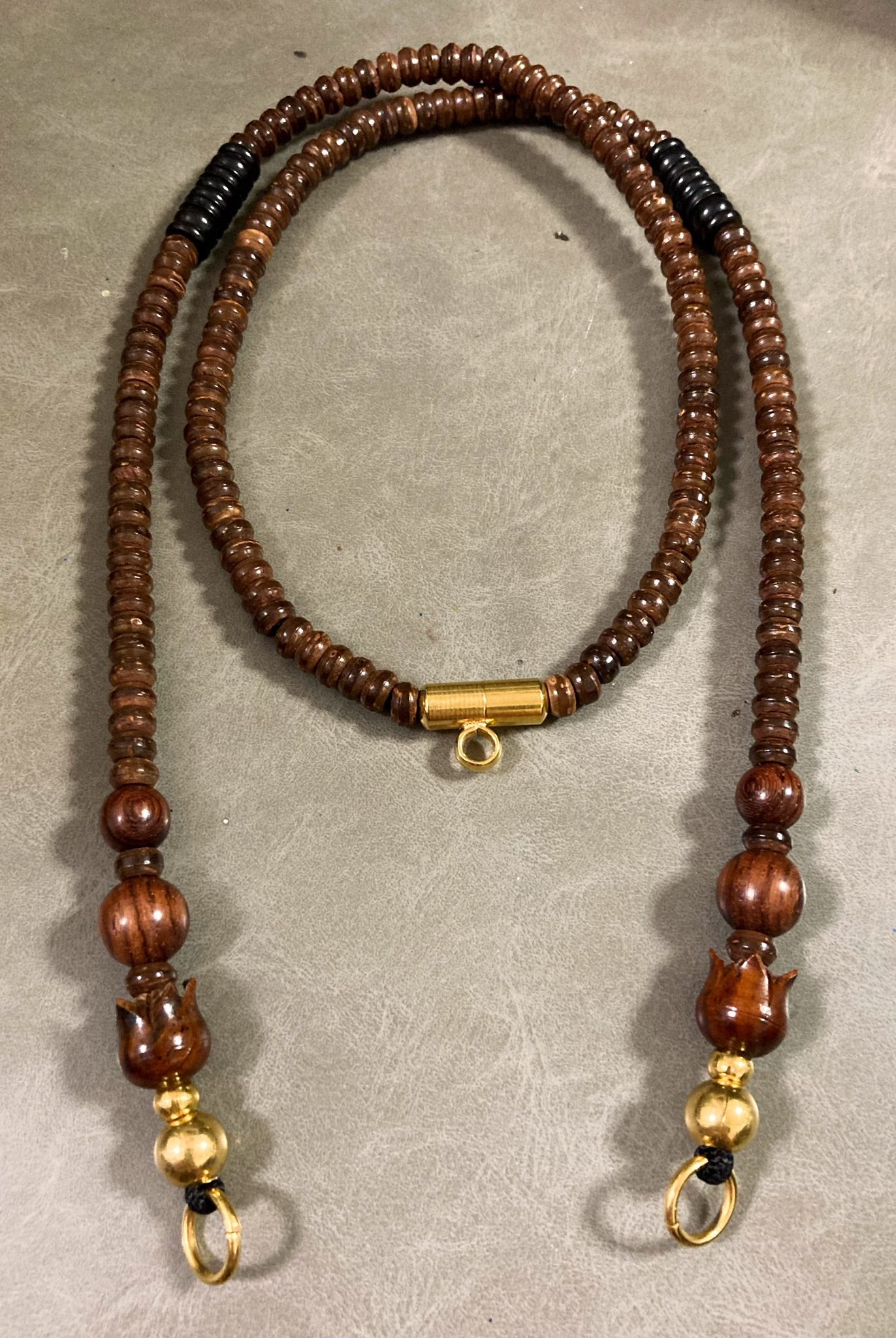 紅木前後掛開口佛牌鏈