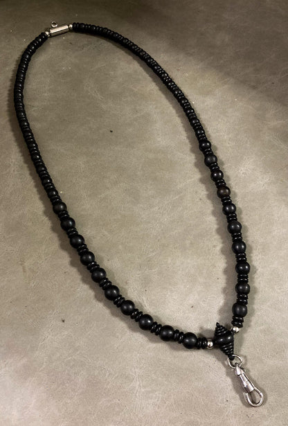 前後掛黑檀木佛牌鏈