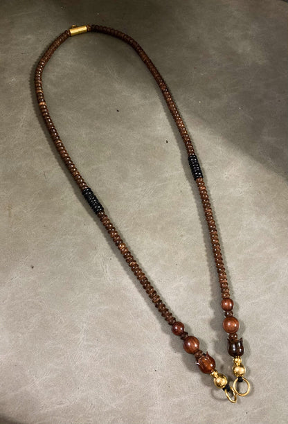 紅木前後掛開口佛牌鏈