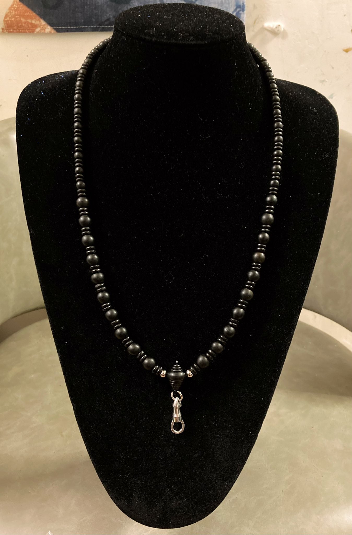 前後掛黑檀木佛牌鏈