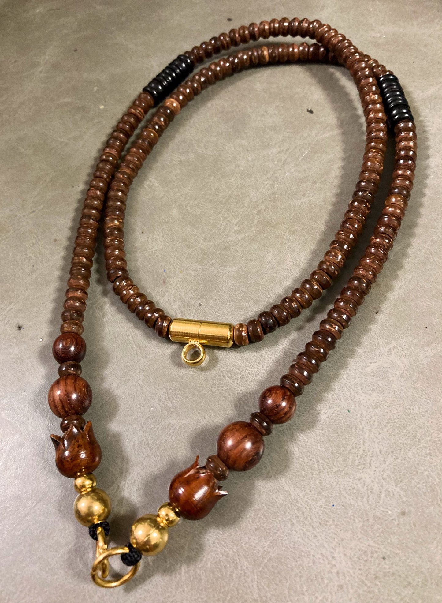 紅木前後掛開口佛牌鏈