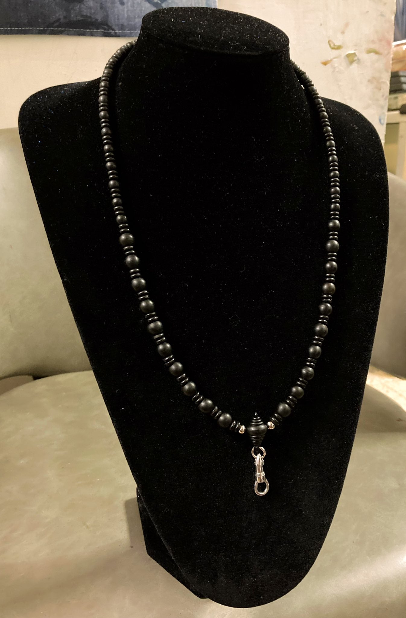 前後掛黑檀木佛牌鏈