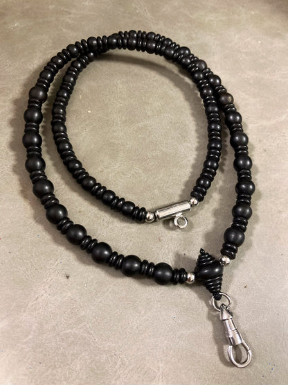 前後掛黑檀木佛牌鏈