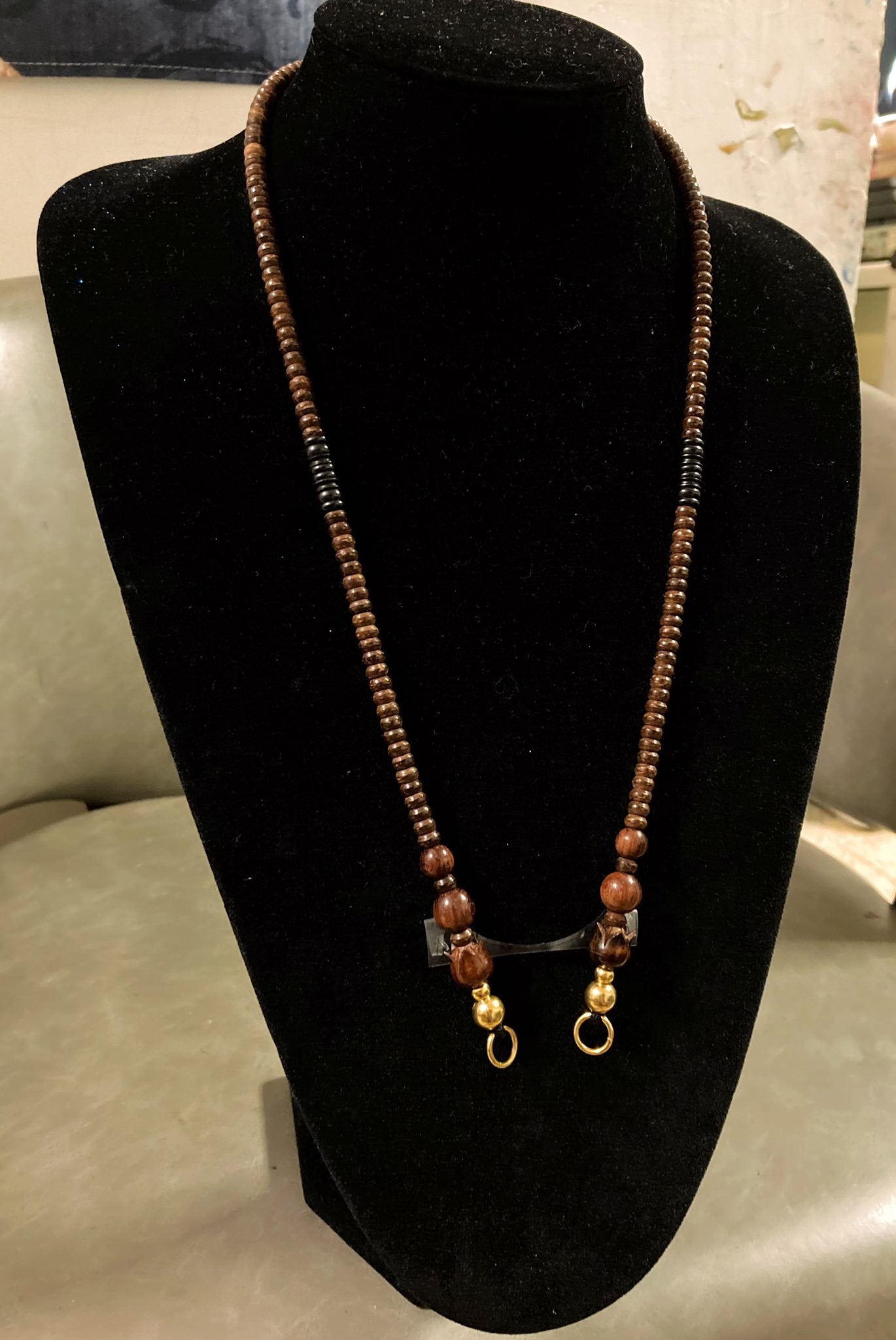 紅木前後掛開口佛牌鏈