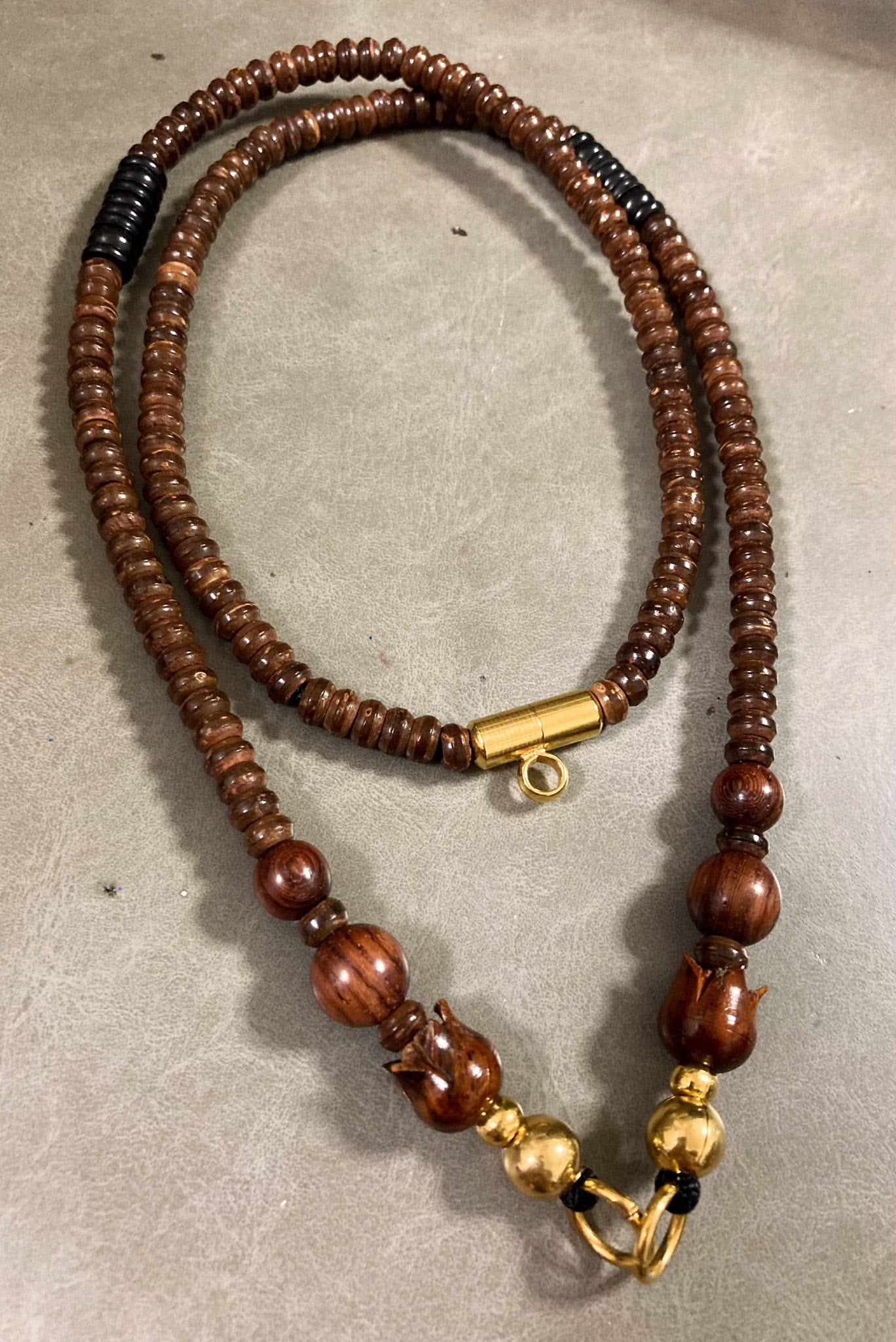 紅木前後掛開口佛牌鏈