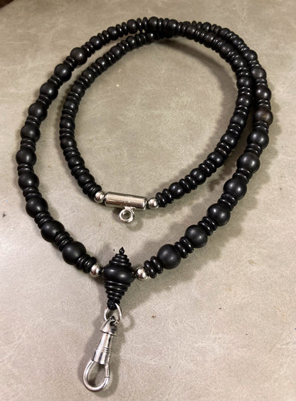 前後掛黑檀木佛牌鏈