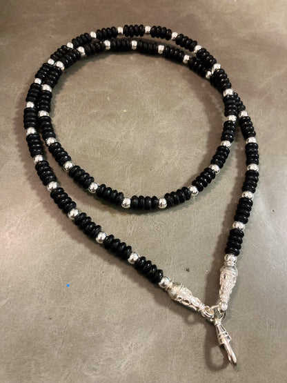 單掛椰殻間90銀珠佛牌鏈
