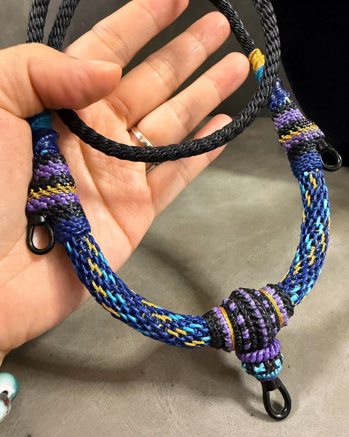 蠟繩3掛黑鋼佛牌鏈