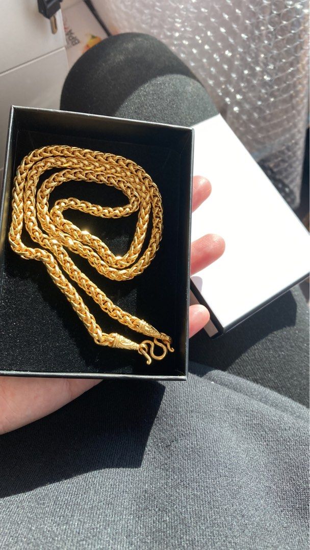 24K鍍金單掛佛牌鏈