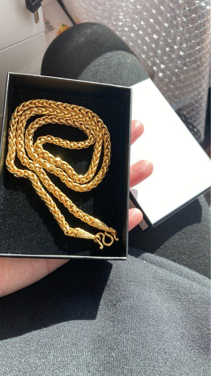 24K鍍金單掛佛牌鏈