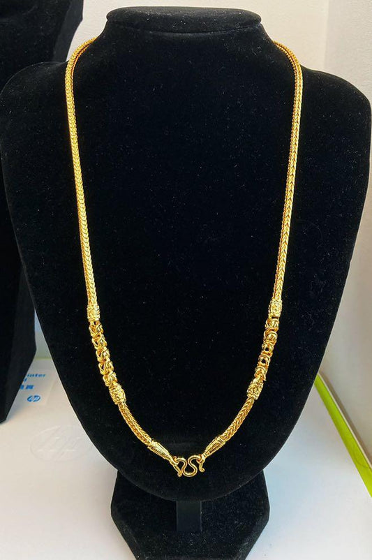 24K 鍍金單掛佛牌鏈