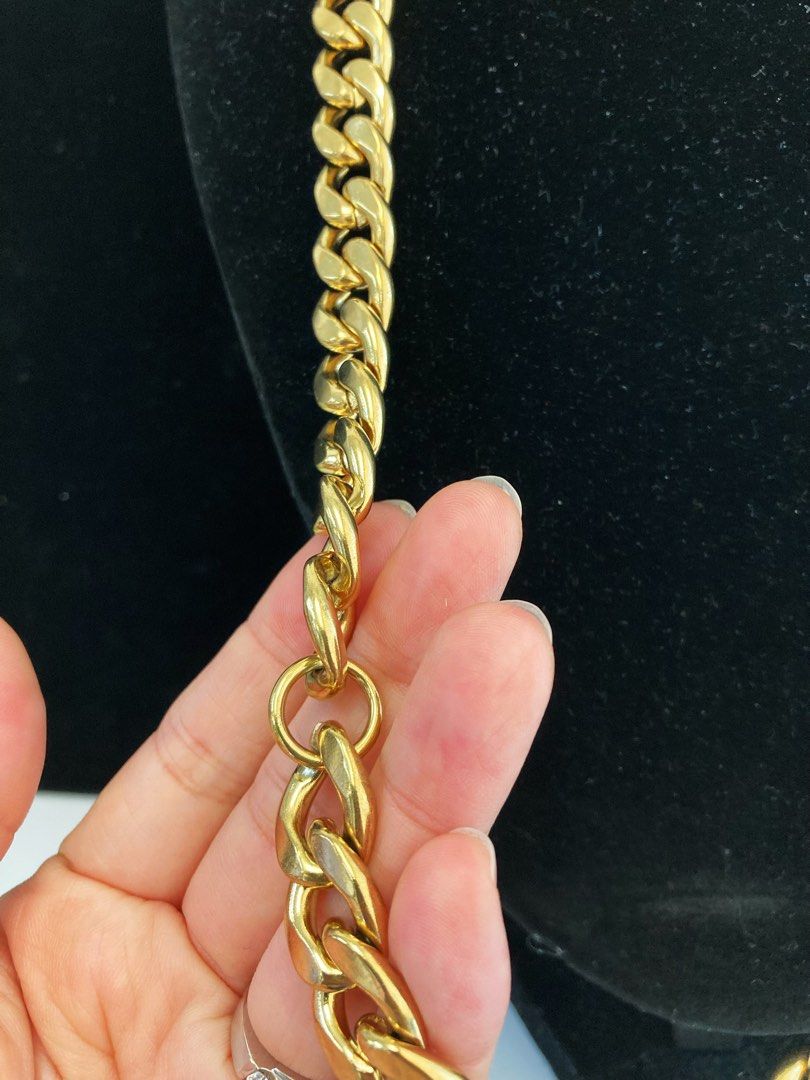 不銹鋼金3掛佛牌鏈